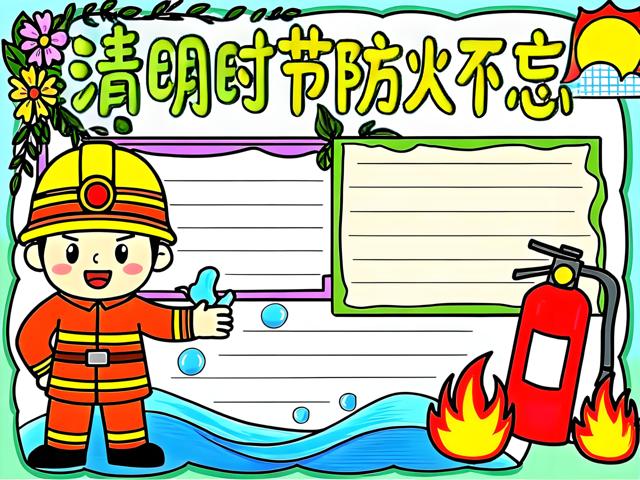 清明节安全防火手抄报